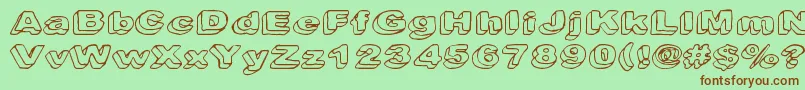 Downleft Font – Brown Fonts on Green Background