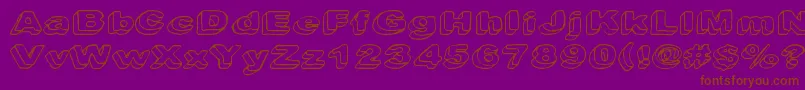 Downleft Font – Brown Fonts on Purple Background