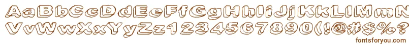 Downleft Font – Brown Fonts on White Background