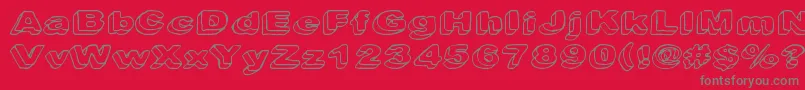 Downleft Font – Gray Fonts on Red Background