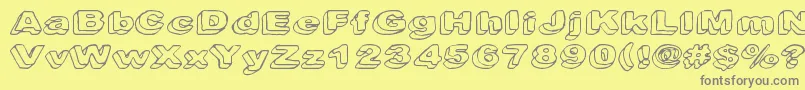 Downleft Font – Gray Fonts on Yellow Background