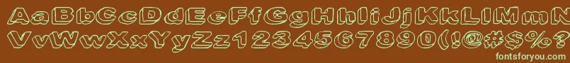 Downleft Font – Green Fonts on Brown Background