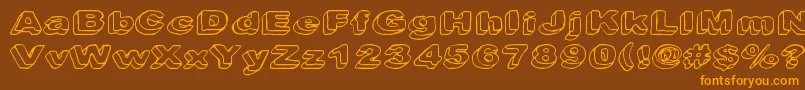 Шрифт Downleft – оранжевые шрифты на коричневом фоне