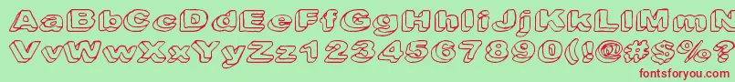 Downleft Font – Red Fonts on Green Background