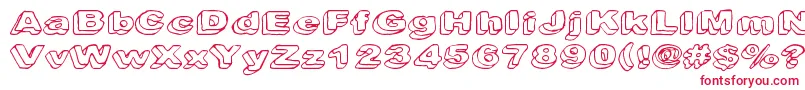 Downleft Font – Red Fonts on White Background