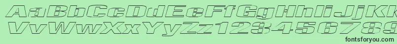 TelfhoI Font – Black Fonts on Green Background