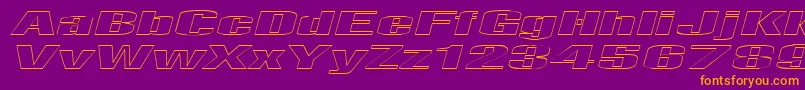 TelfhoI Font – Orange Fonts on Purple Background