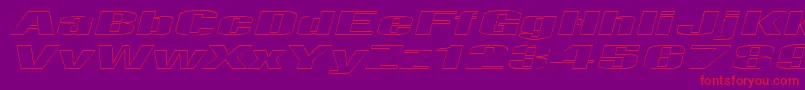 TelfhoI Font – Red Fonts on Purple Background