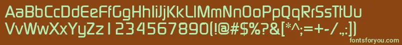 Шрифт Contm – зелёные шрифты на коричневом фоне