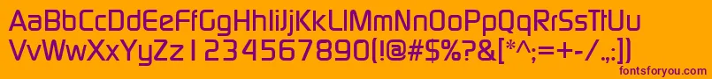 Contm Font – Purple Fonts on Orange Background
