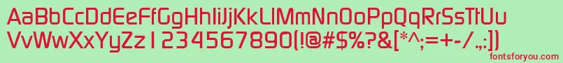 Contm Font – Red Fonts on Green Background