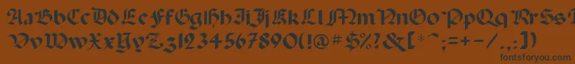 Paladinrus Font – Black Fonts on Brown Background