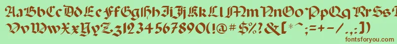 Paladinrus Font – Brown Fonts on Green Background