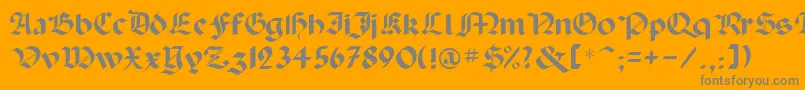 Paladinrus Font – Gray Fonts on Orange Background