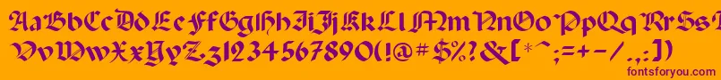 Paladinrus Font – Purple Fonts on Orange Background