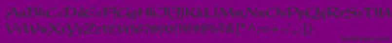 PresentltstdBoldcondensed Font – Black Fonts on Purple Background