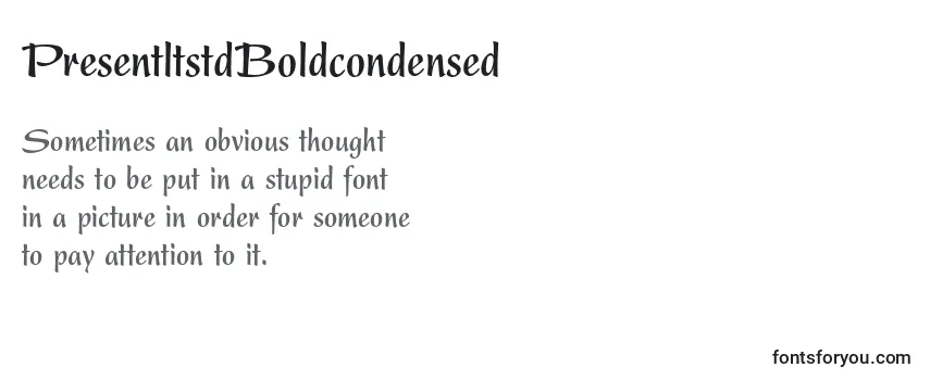 PresentltstdBoldcondensed Font