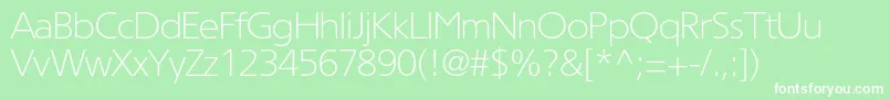 Tornadothinc Font – White Fonts on Green Background