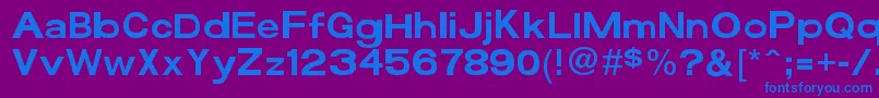 Funzone3Pro Font – Blue Fonts on Purple Background