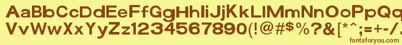 Funzone3Pro Font – Brown Fonts on Yellow Background
