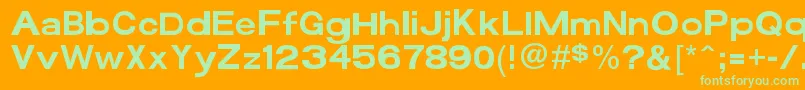 Funzone3Pro Font – Green Fonts on Orange Background