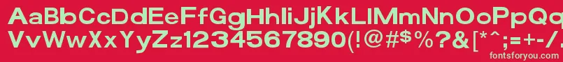Funzone3Pro Font – Green Fonts on Red Background