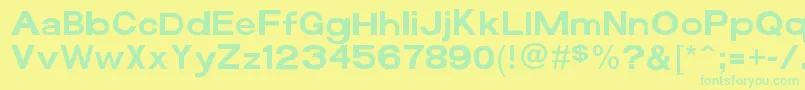 Funzone3Pro Font – Green Fonts on Yellow Background