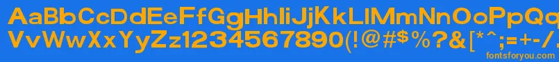 Шрифт Funzone3Pro – оранжевые шрифты на синем фоне