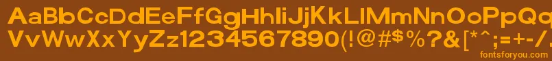 Funzone3Pro Font – Orange Fonts on Brown Background