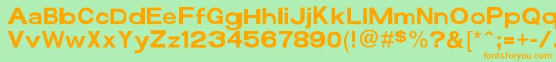 Funzone3Pro Font – Orange Fonts on Green Background