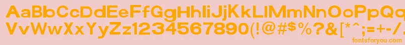 Funzone3Pro Font – Orange Fonts on Pink Background
