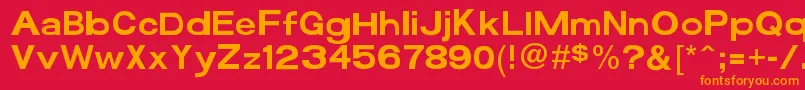 Funzone3Pro Font – Orange Fonts on Red Background