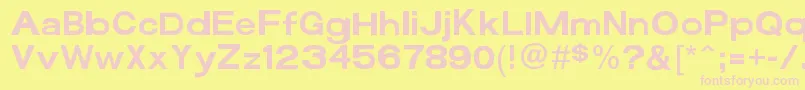 Funzone3Pro Font – Pink Fonts on Yellow Background