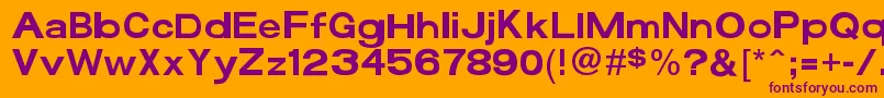 Funzone3Pro Font – Purple Fonts on Orange Background