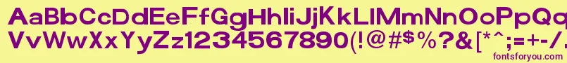 Funzone3Pro Font – Purple Fonts on Yellow Background