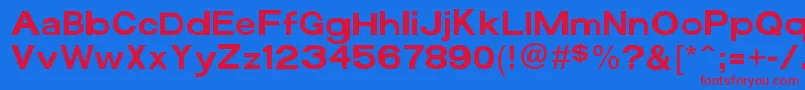 Funzone3Pro Font – Red Fonts on Blue Background