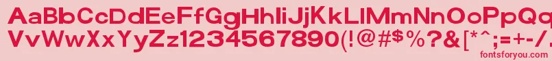 Funzone3Pro-Schriftart – Rote Schriften auf rosa Hintergrund