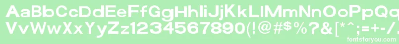 Funzone3Pro Font – White Fonts on Green Background