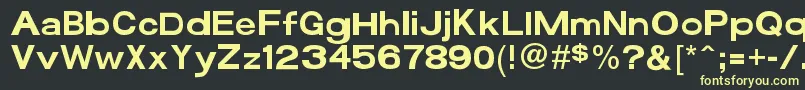 Funzone3Pro Font – Yellow Fonts on Black Background