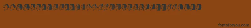 Damen Font – Black Fonts on Brown Background