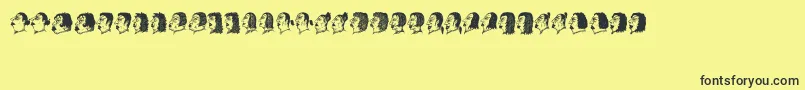 Damen Font – Black Fonts on Yellow Background