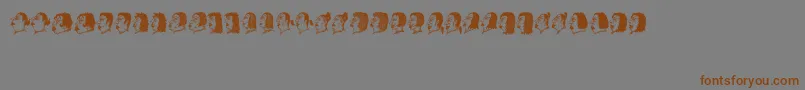 Damen Font – Brown Fonts on Gray Background