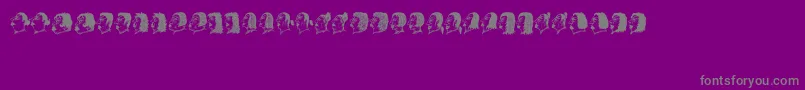 フォントDamen – 紫の背景に灰色の文字