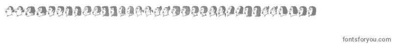 フォントDamen – 白い背景に灰色の文字