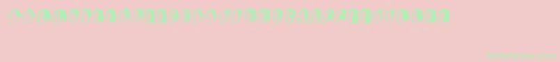 Damen-Schriftart – Grüne Schriften auf rosa Hintergrund