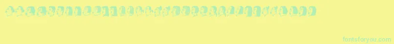 Damen-fontti – vihreät fontit keltaisella taustalla