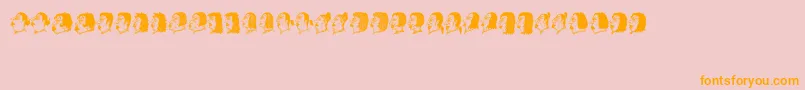 Damen Font – Orange Fonts on Pink Background