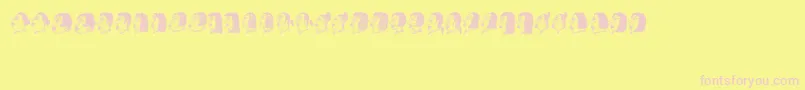 Damen Font – Pink Fonts on Yellow Background