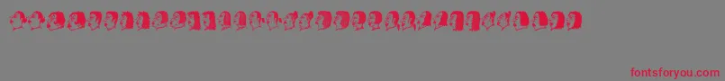 Damen Font – Red Fonts on Gray Background