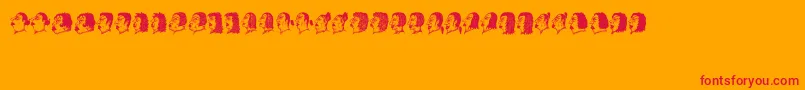 Damen Font – Red Fonts on Orange Background